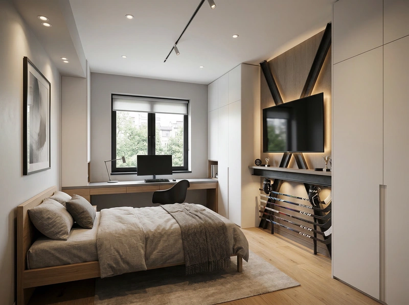 Дизайн детской в стиле Минимализм — фото интерьера от нейросети RoomGPT