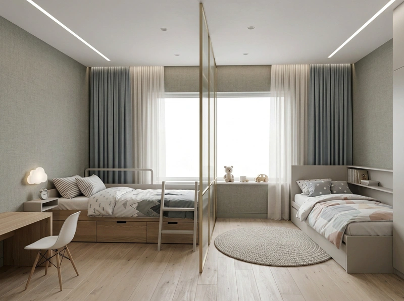 Дизайн детской в стиле Минимализм — фото интерьера от нейросети RoomGPT