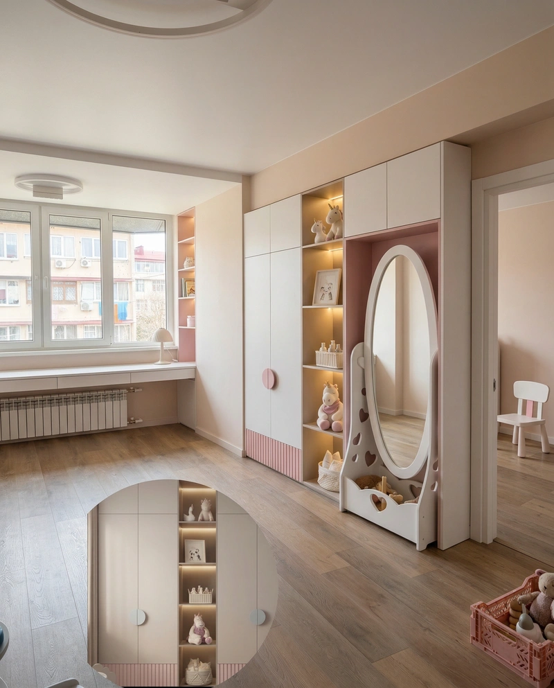 Дизайн детской в стиле Минимализм — фото интерьера от нейросети RoomGPT