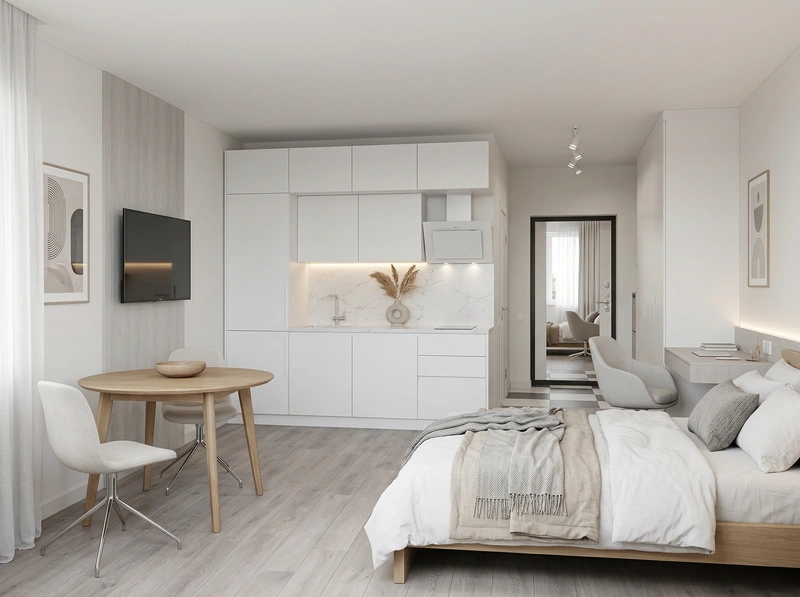 Дизайн интерьера в стиле Сканди — Гостиная от нейросети RoomGPT