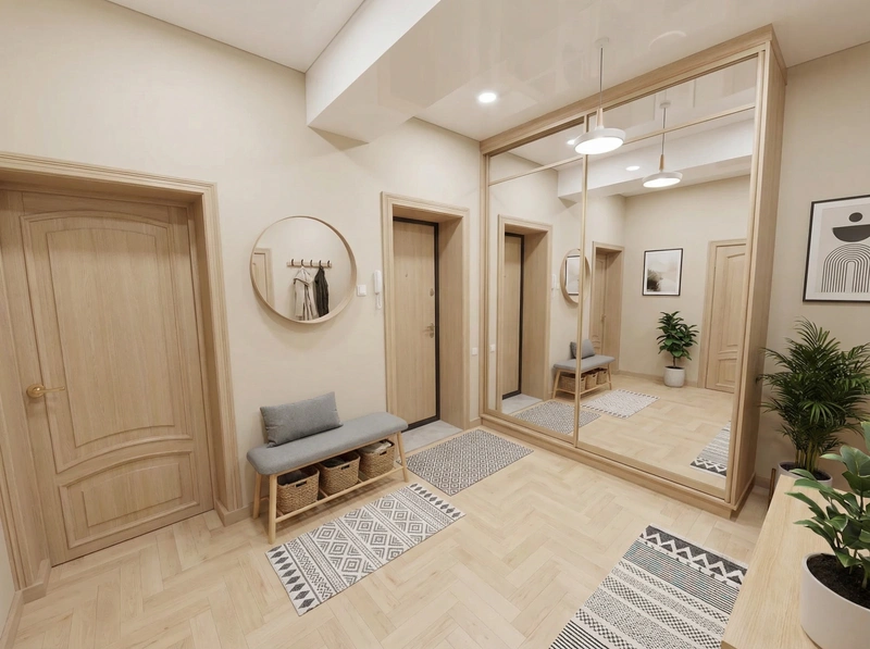 Дизайн интерьера в стиле Сканди — Прихожая от нейросети RoomGPT