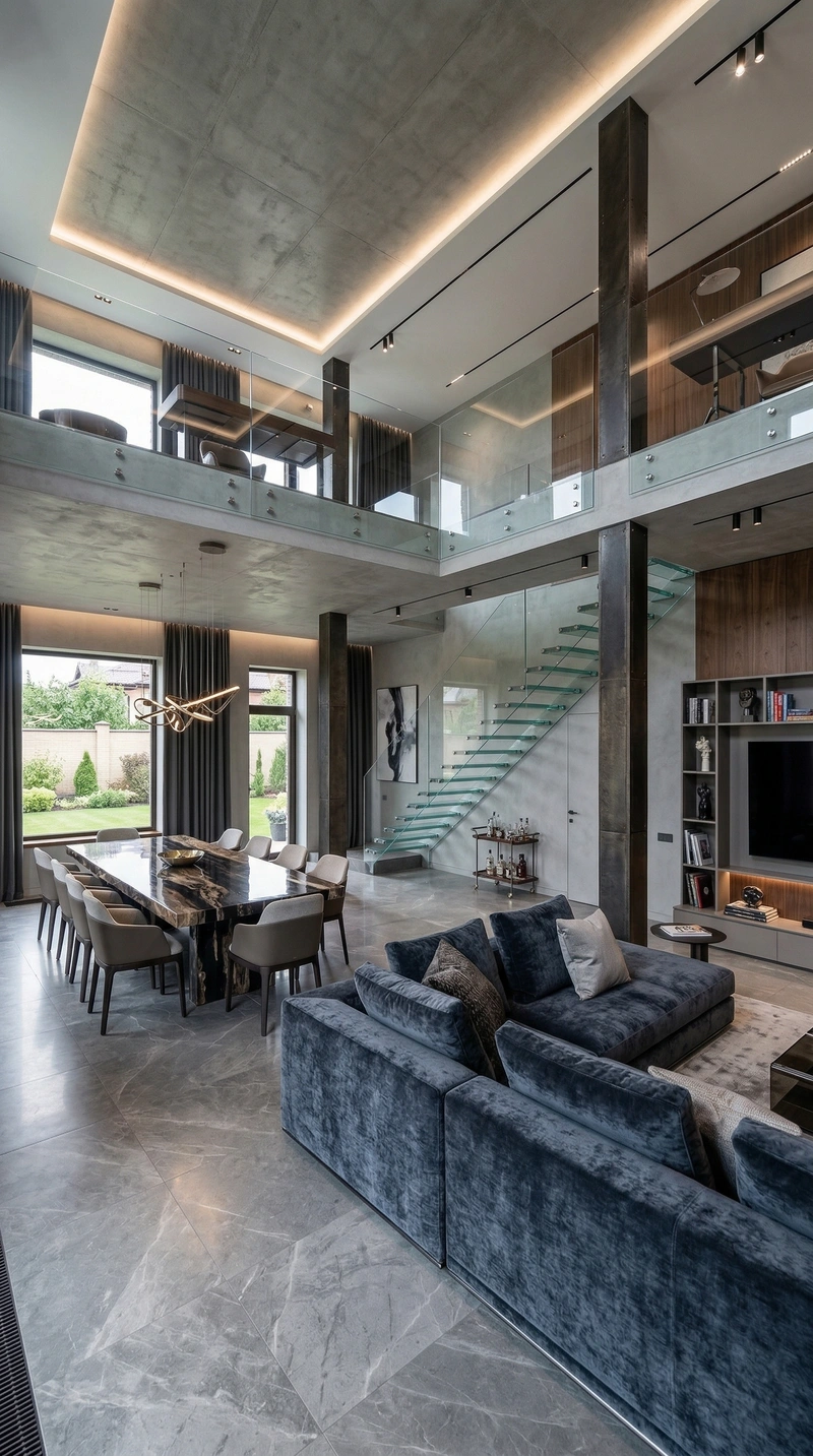 Дизайн гостиной в стиле Контемпорари — фото интерьера от нейросети RoomGPT