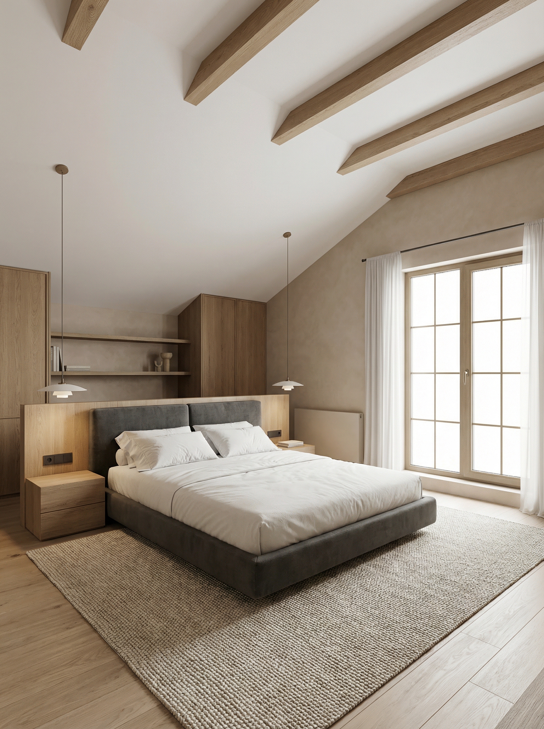 Дизайн спальни в стиле Минимализм — фото интерьера от нейросети RoomGPT