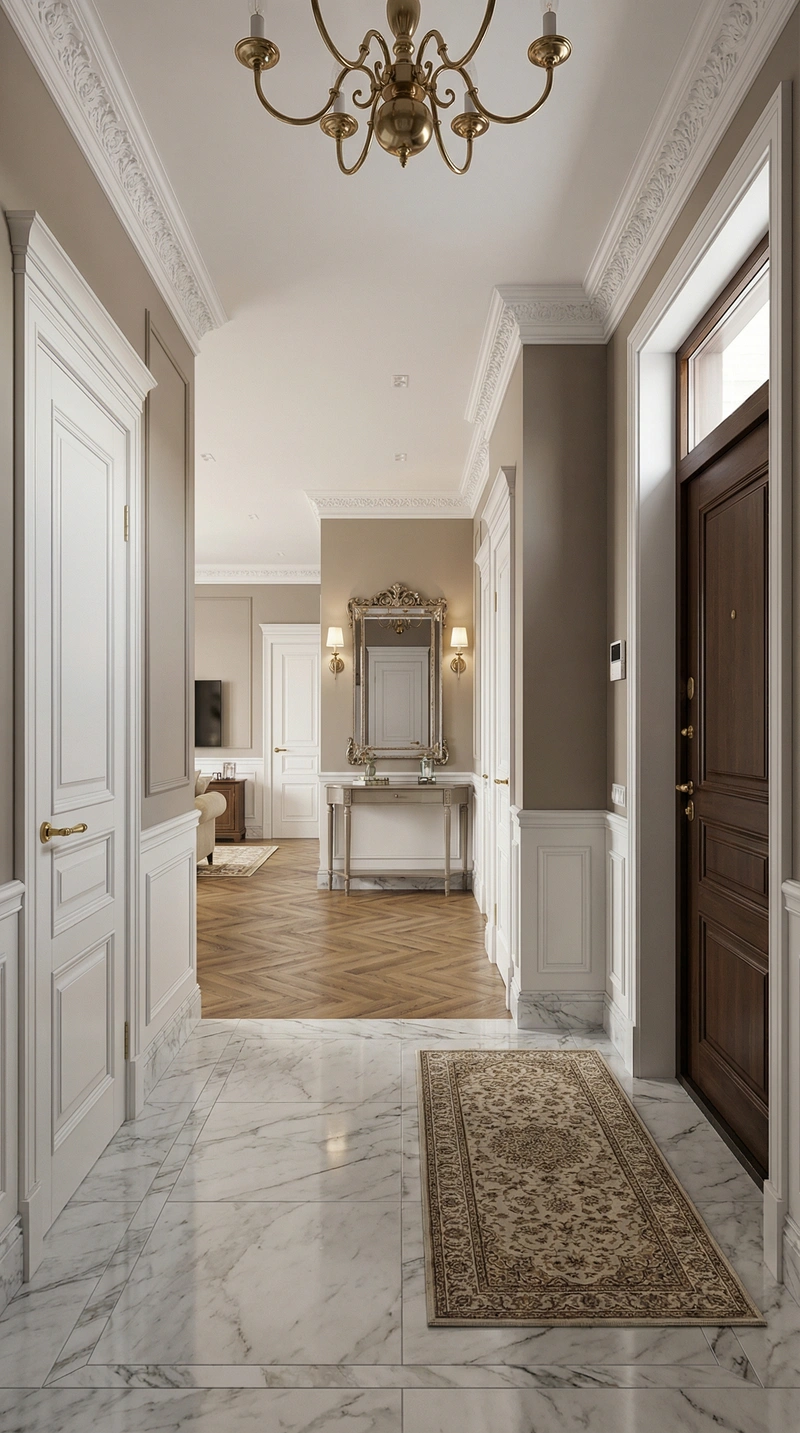 Дизайн интерьера в стиле Классика — Прихожая от нейросети RoomGPT