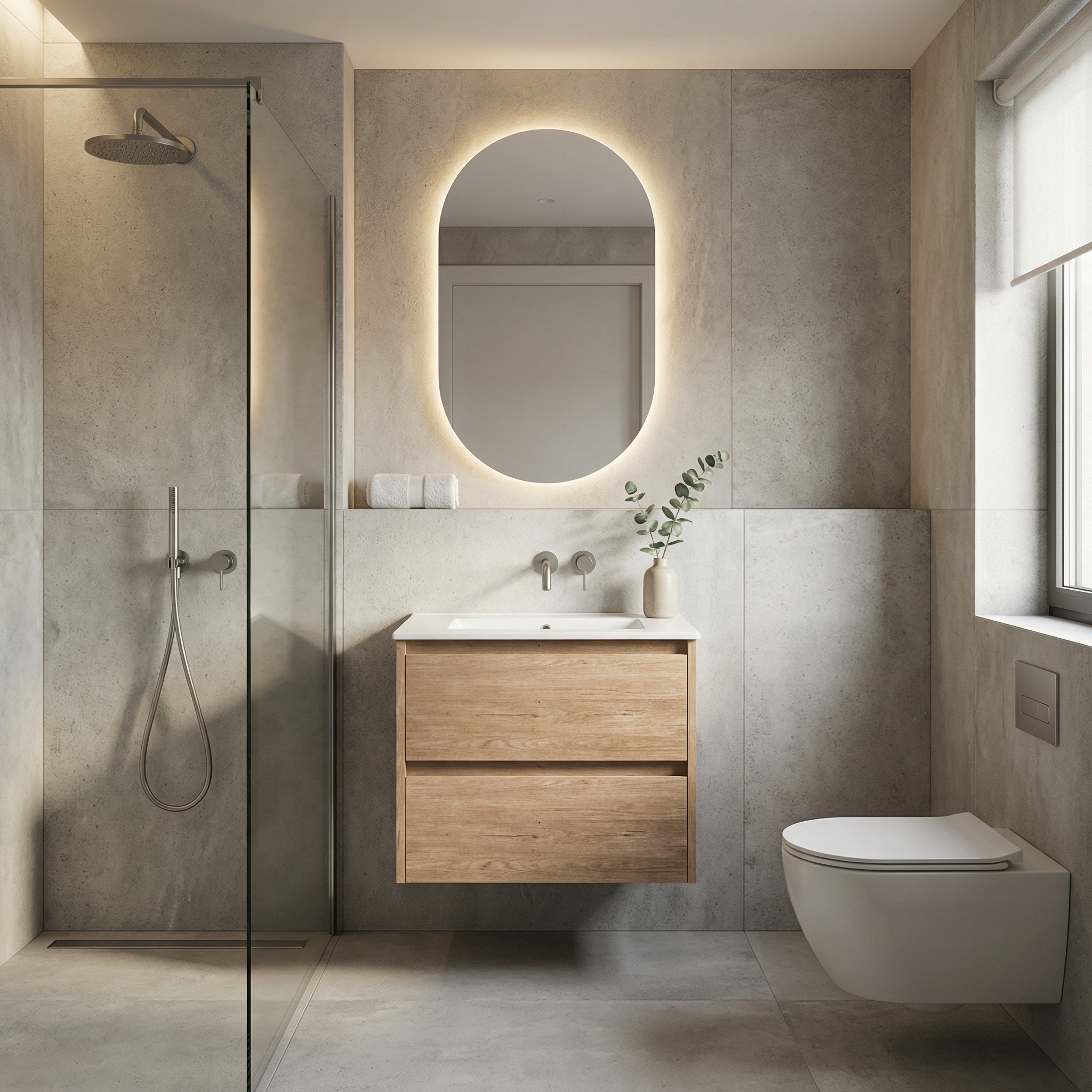 Дизайн ванной в стиле Минимализм — фото интерьера от нейросети RoomGPT