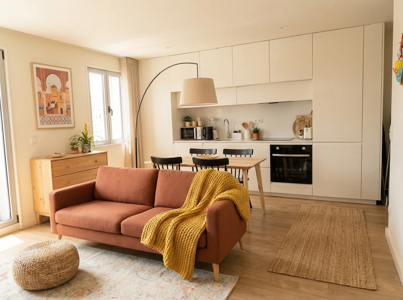 Дизайн интерьера в стиле Хюгге — Гостиная от нейросети RoomGPT