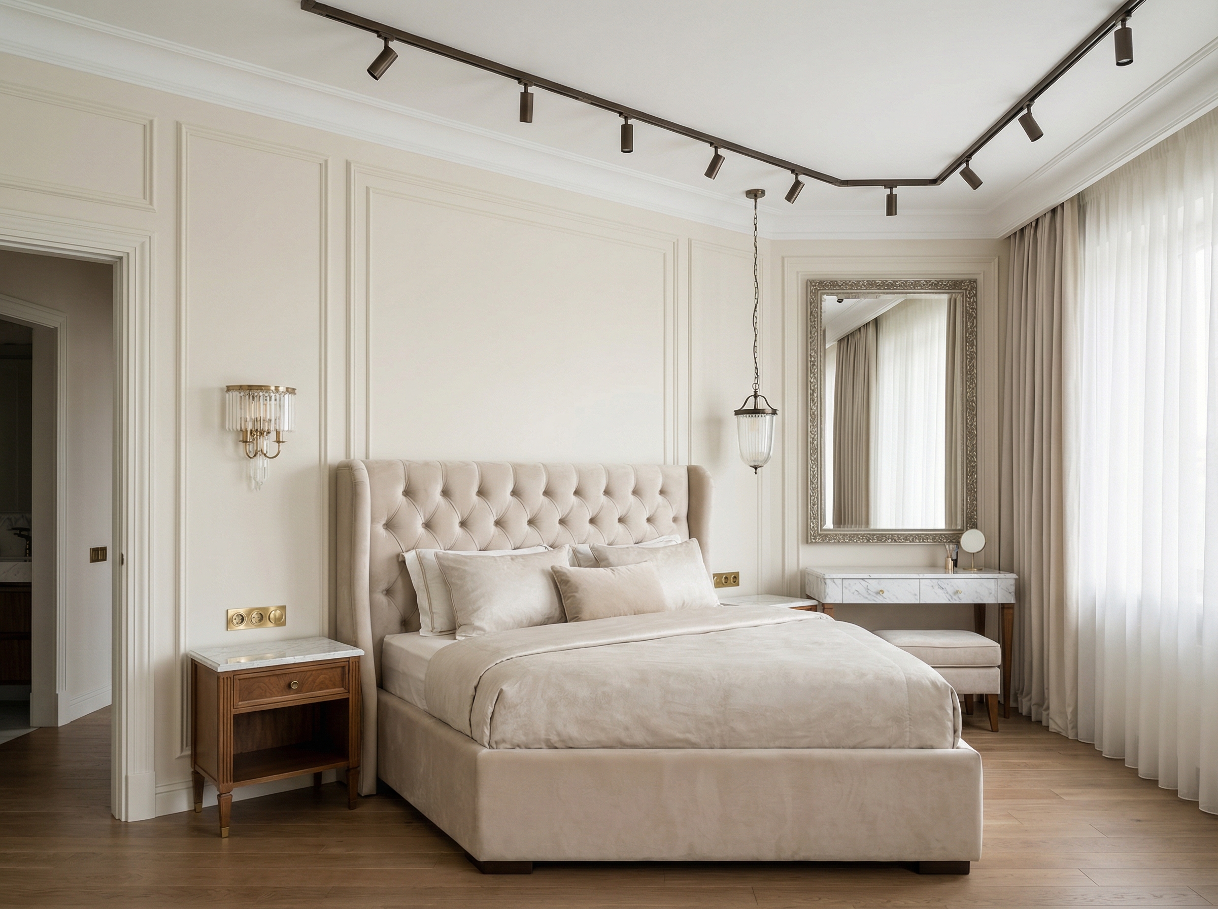 Дизайн спальни в стиле Минимализм — фото интерьера от нейросети RoomGPT