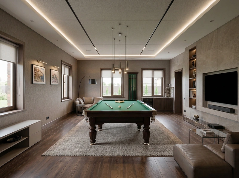 Дизайн гостиной в стиле Контемпорари — фото интерьера от нейросети RoomGPT