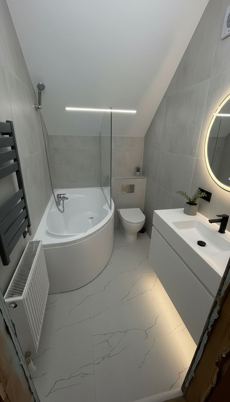 Дизайн ванной в стиле Минимализм — фото интерьера от нейросети RoomGPT