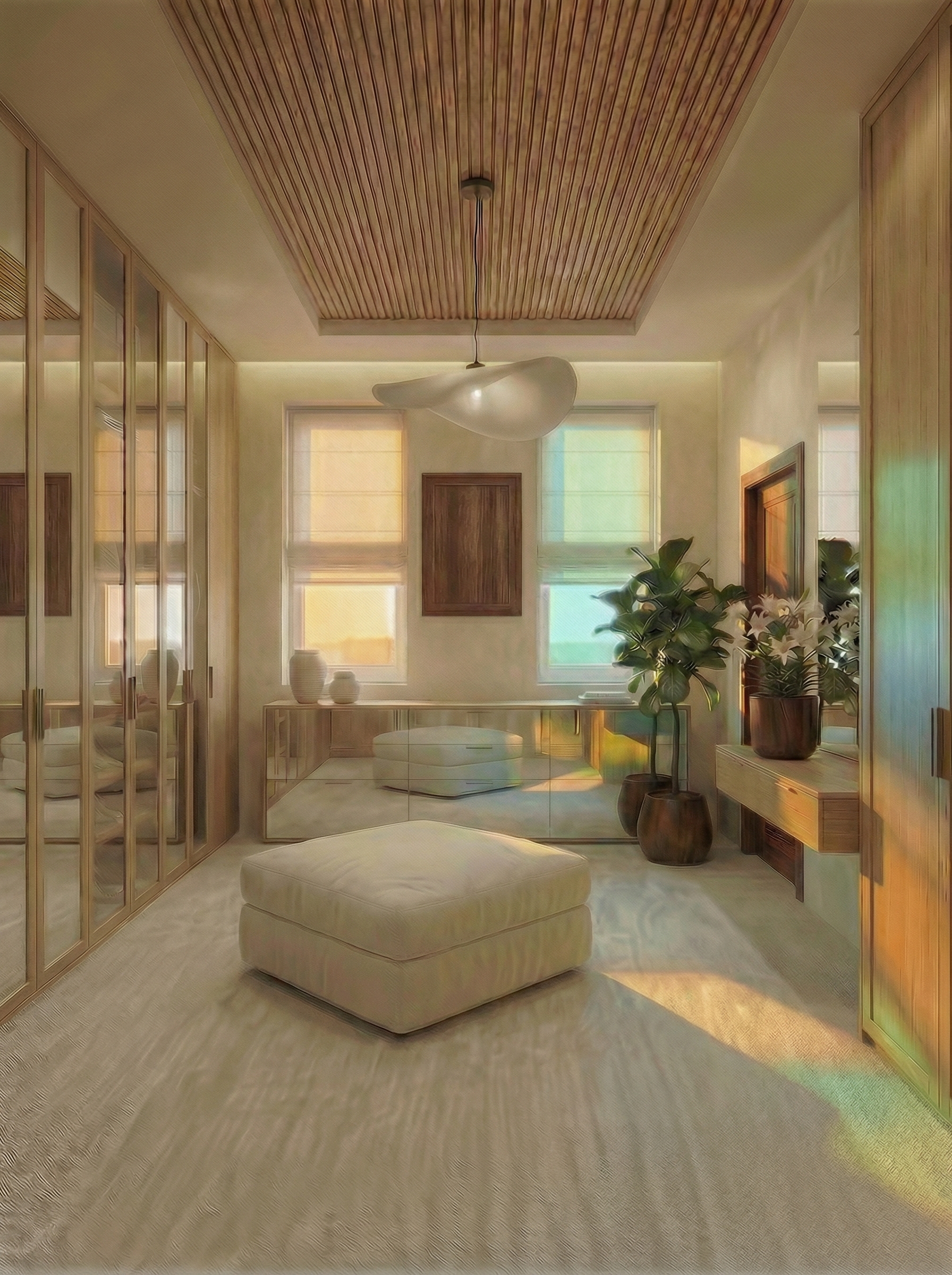 Дизайн гостиной в стиле Контемпорари — фото интерьера от нейросети RoomGPT