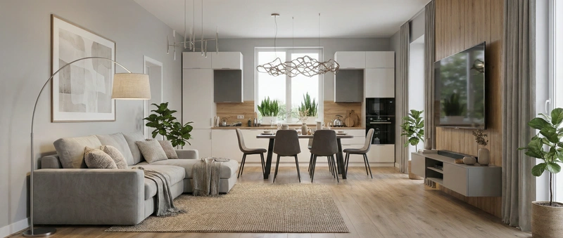 Дизайн интерьера в стиле Сканди — Гостиная от нейросети RoomGPT