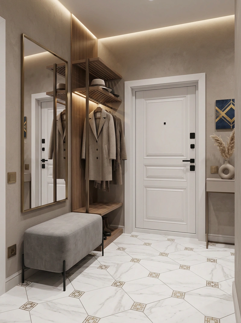 Дизайн интерьера в стиле Контемпорари — Прихожая от нейросети RoomGPT