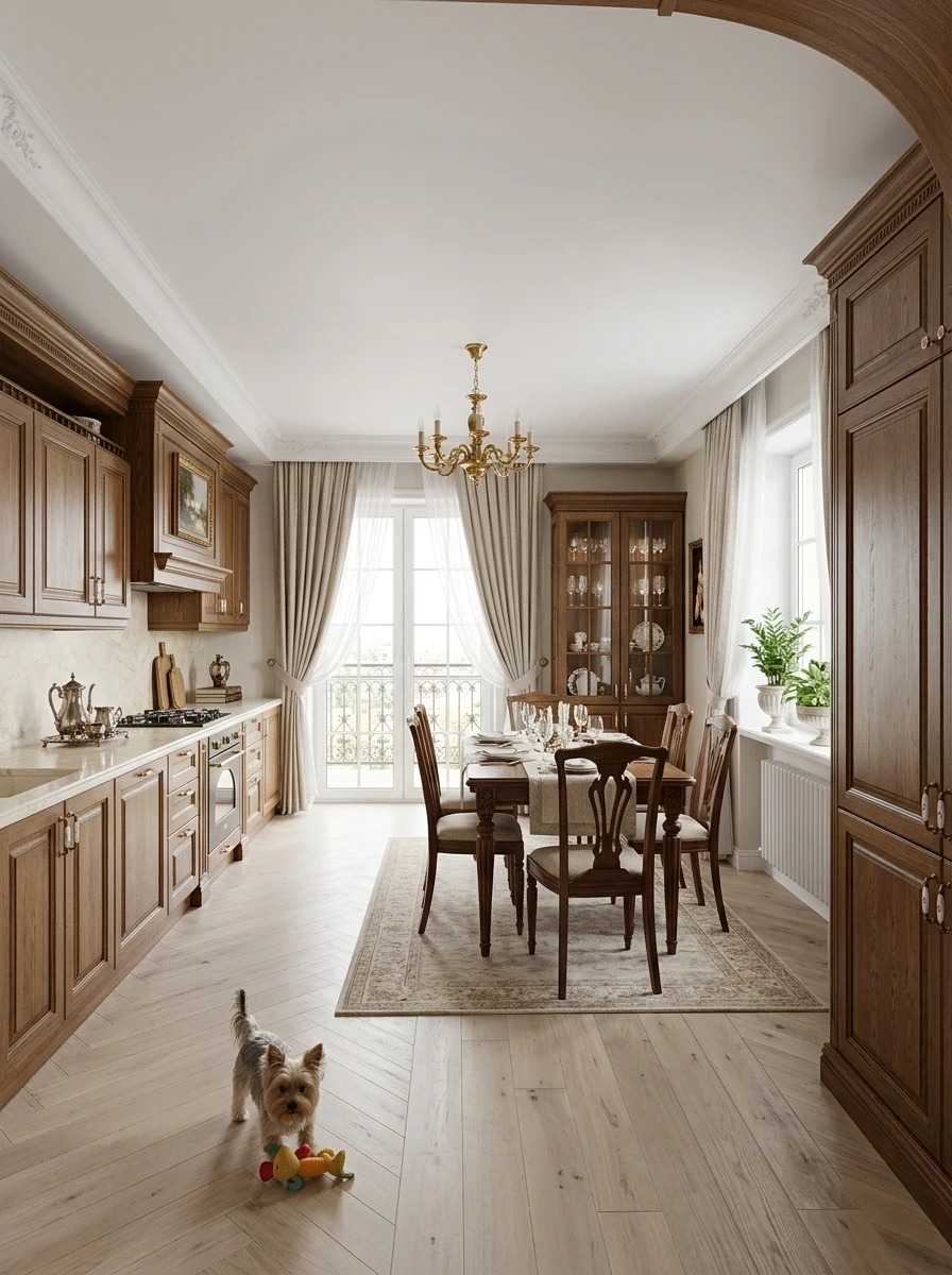 Дизайн гостиной в стиле Классика — фото интерьера от нейросети RoomGPT