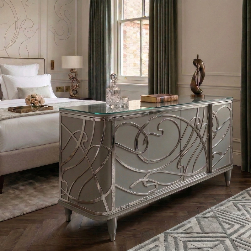 Дизайн спальни в стиле Классика — фото интерьера от нейросети RoomGPT