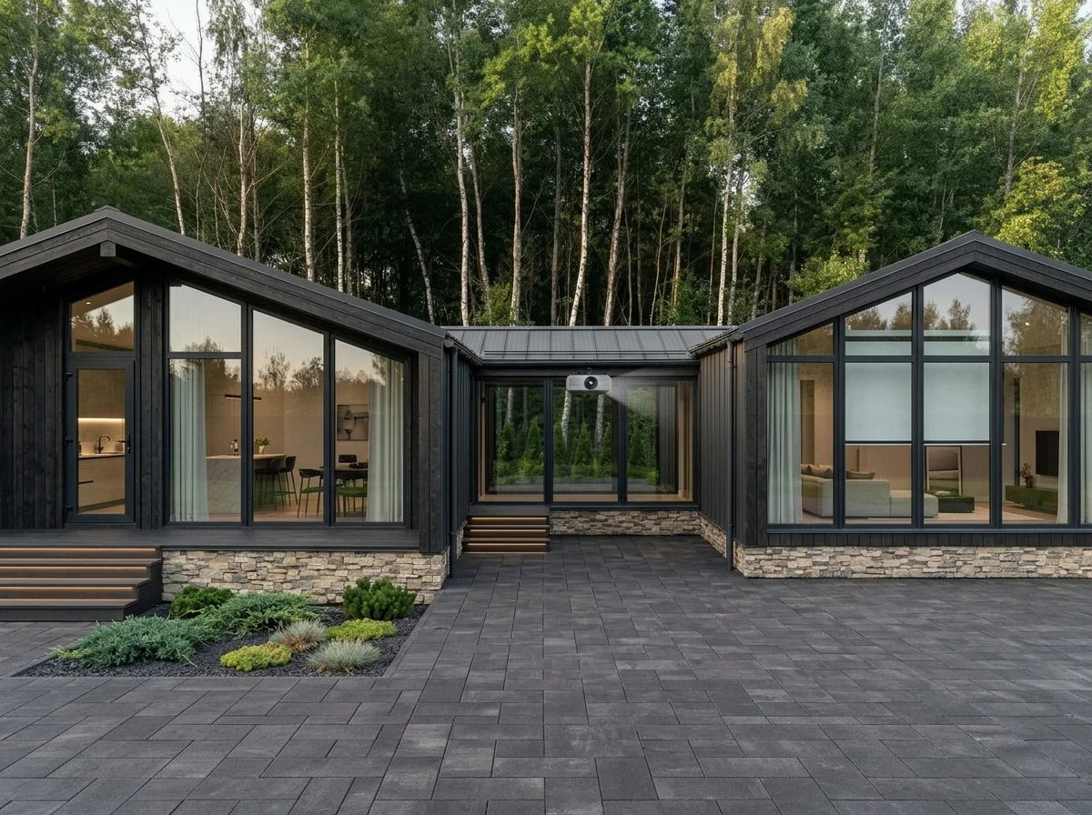 Дизайн фасада в стиле Барнхаус — фото фасада от нейросети RoomGPT