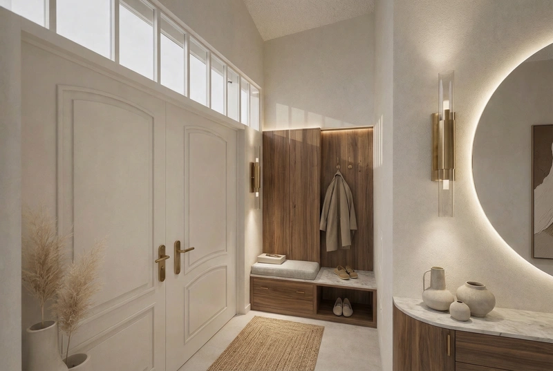 Дизайн интерьера в стиле Контемпорари — Прихожая от нейросети RoomGPT