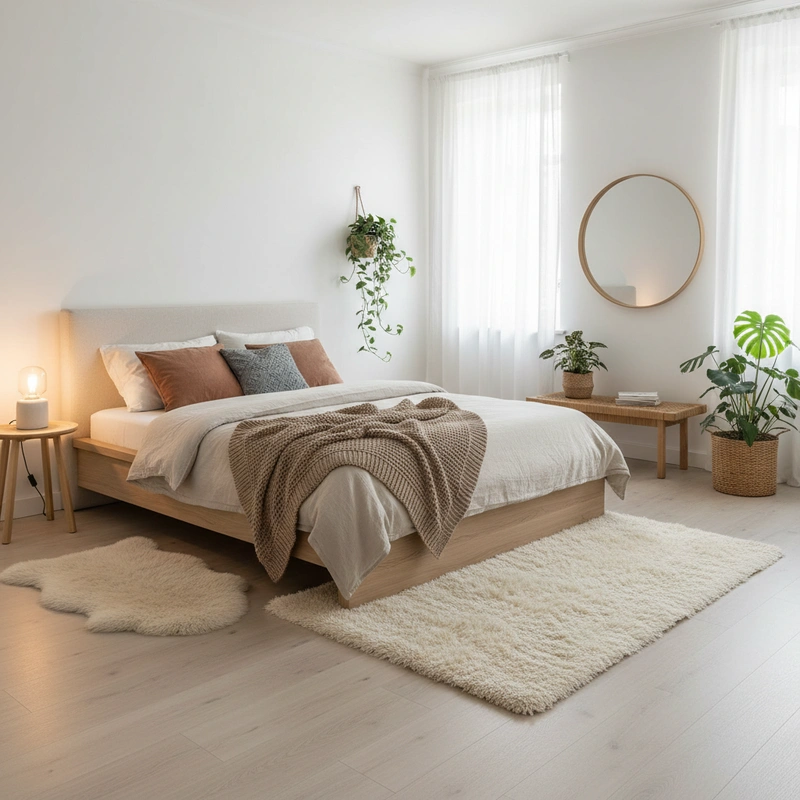 Дизайн интерьера в стиле Хюгге — Спальня от нейросети RoomGPT