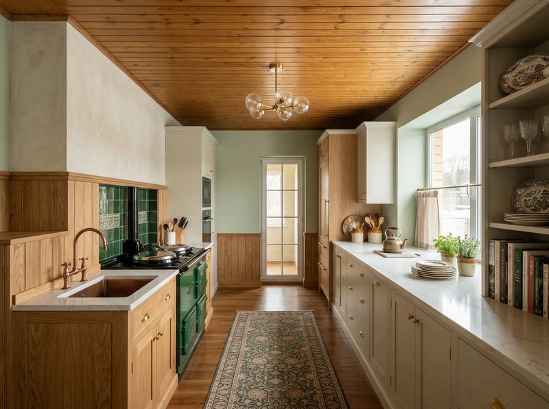 Дизайн кухни в стиле Британский — фото интерьера от нейросети RoomGPT