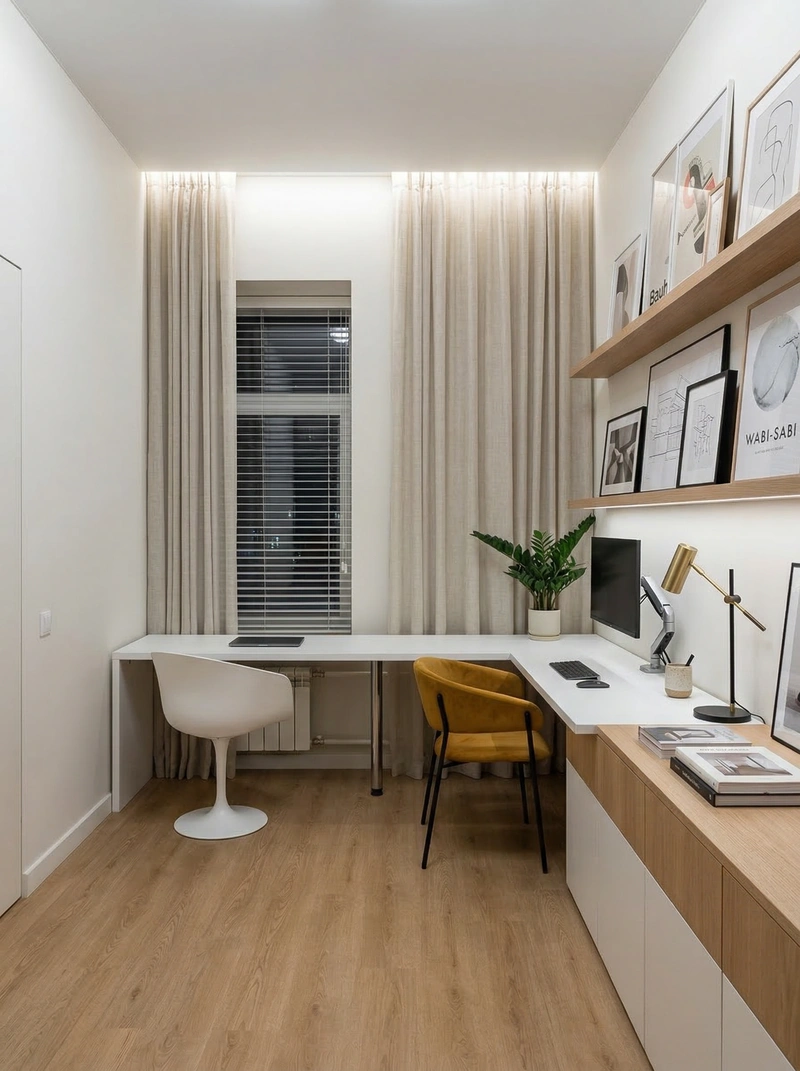 Дизайн интерьера в стиле Минимализм — Кабинет от нейросети RoomGPT