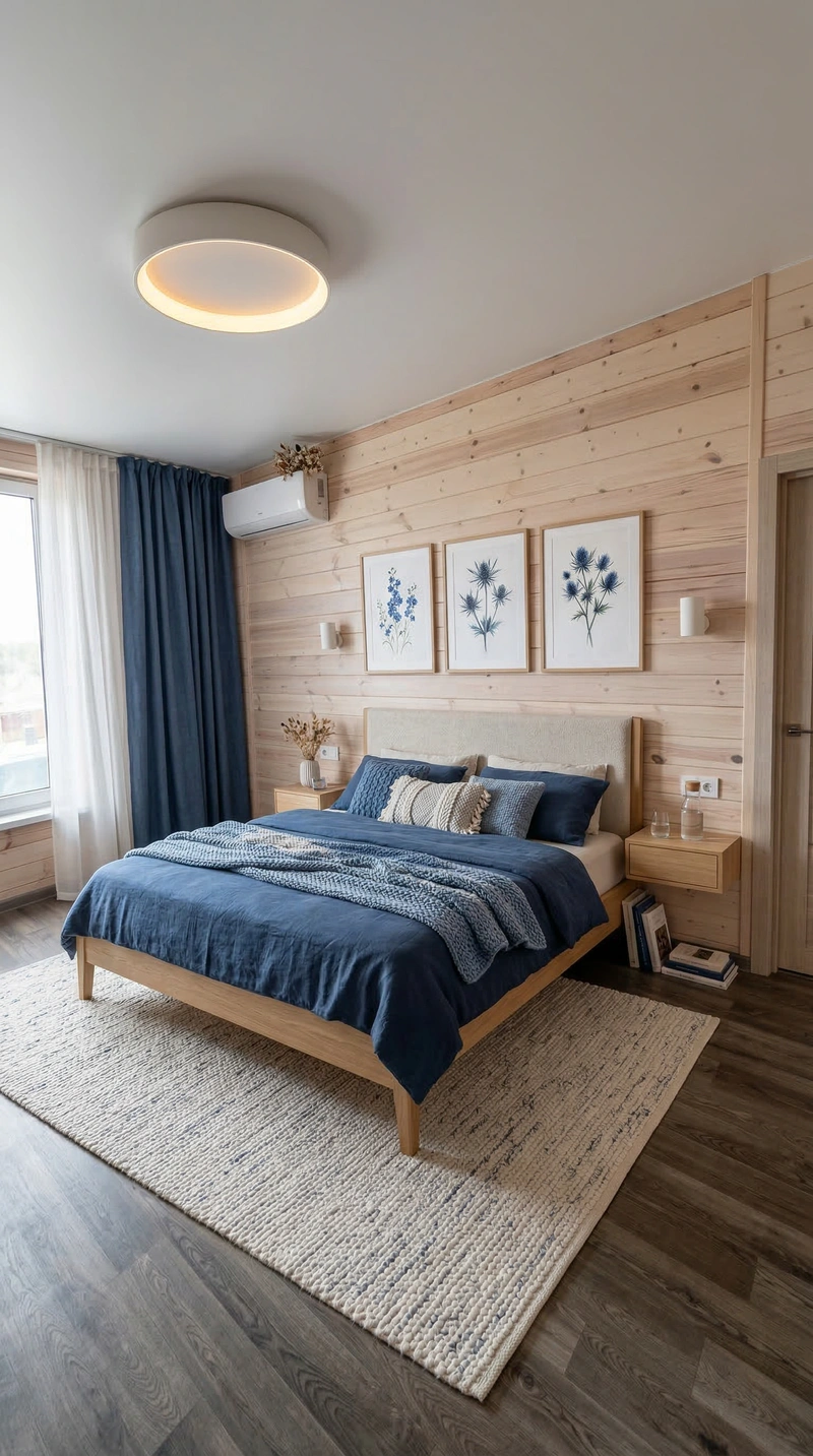 Дизайн спальни в стиле Хюгге — фото интерьера от нейросети RoomGPT