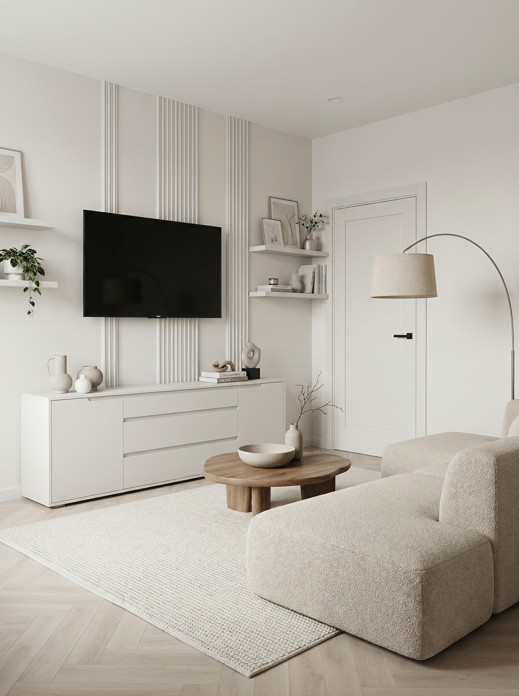 Дизайн гостиной в стиле Минимализм — фото интерьера от нейросети RoomGPT