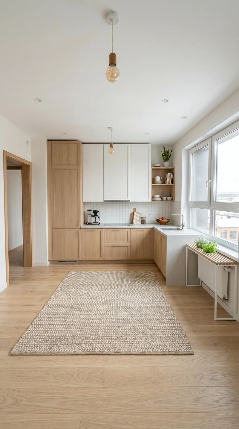 Дизайн кухни в стиле Сканди — фото интерьера от нейросети RoomGPT