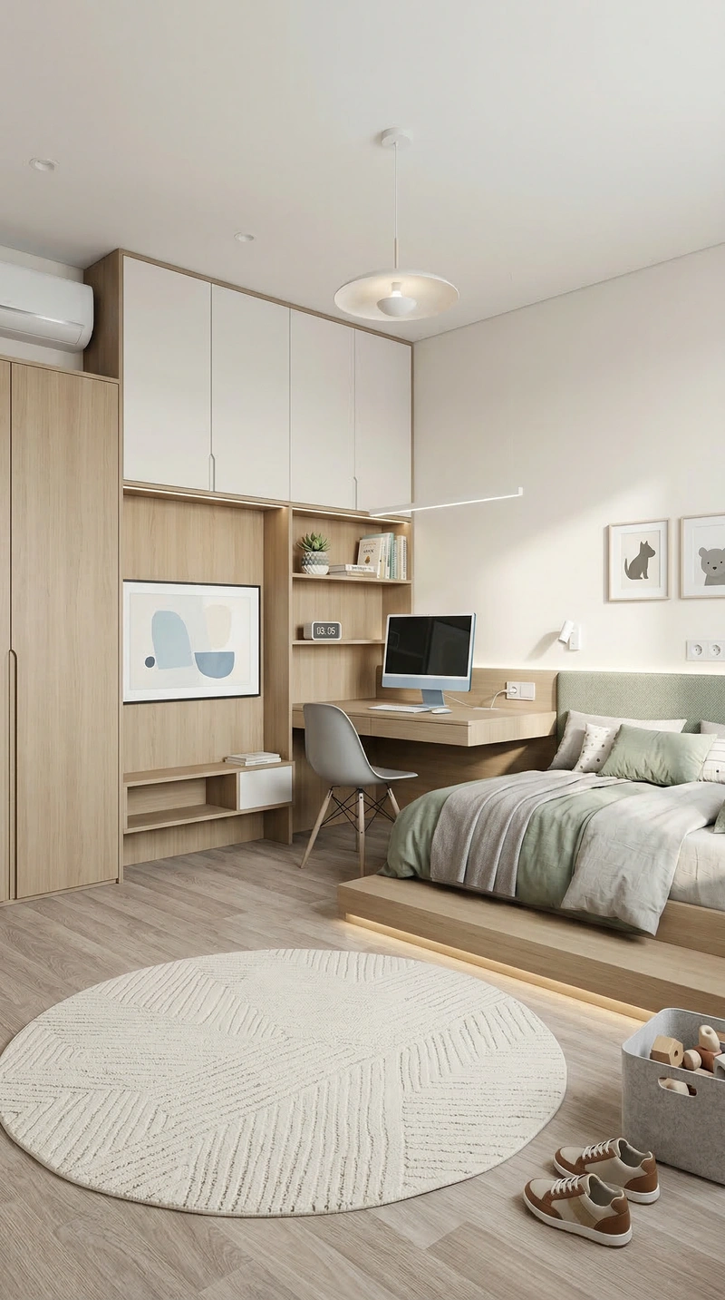 Дизайн интерьера в стиле Минимализм — Детская от нейросети RoomGPT