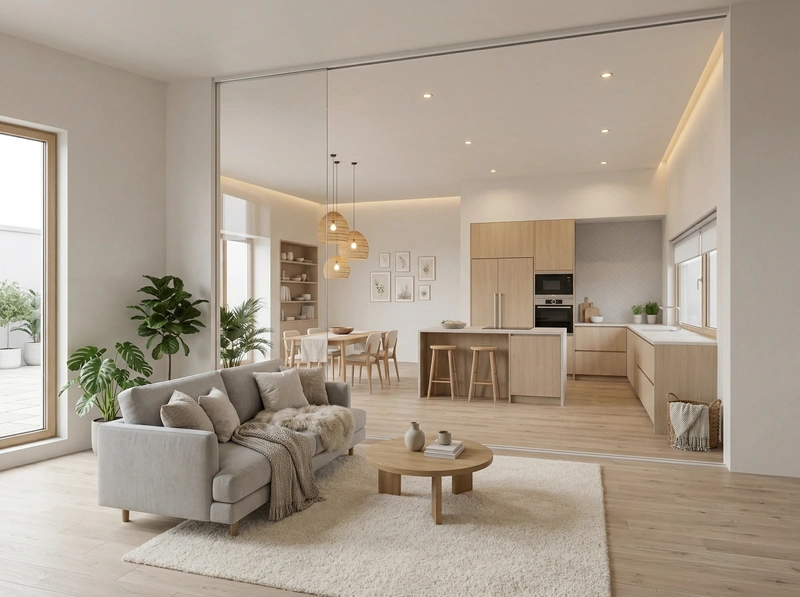 Дизайн интерьера в стиле Хюгге — Гостиная от нейросети RoomGPT