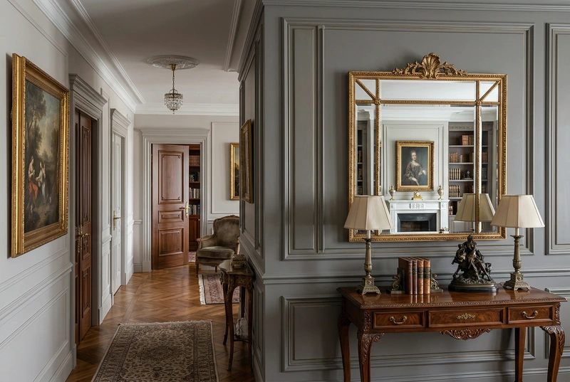 Дизайн интерьера в стиле Классика — Гостиная от нейросети RoomGPT