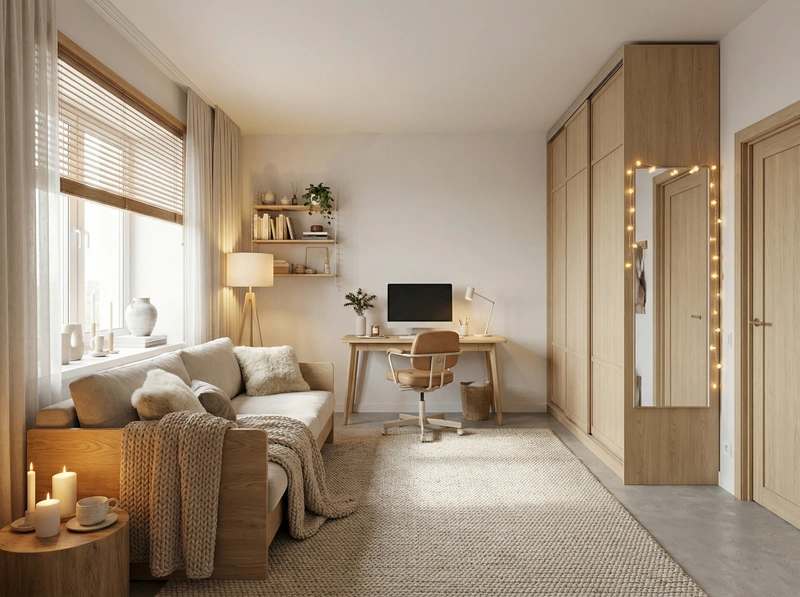 Дизайн интерьера в стиле Хюгге — Гостиная от нейросети RoomGPT