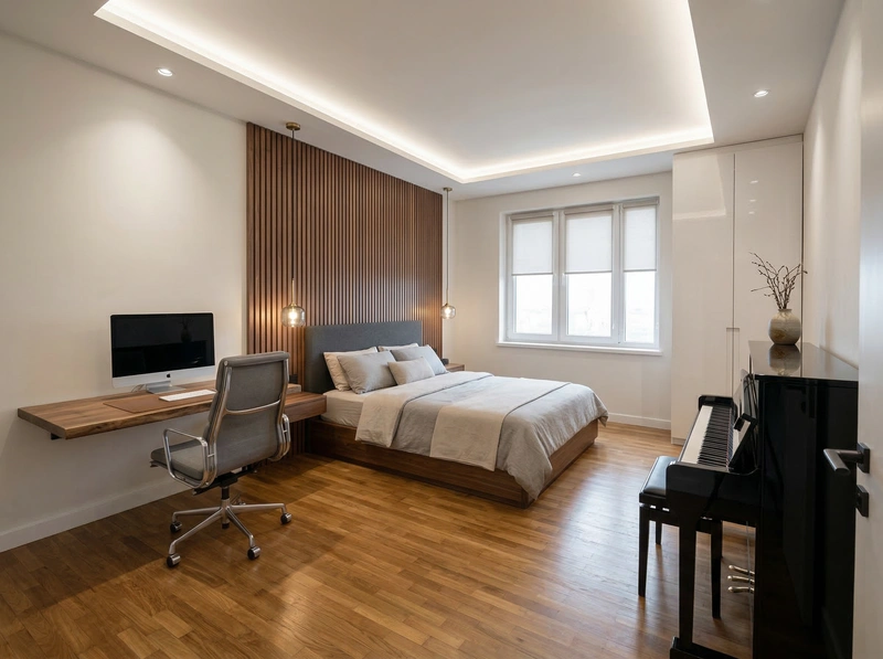 Дизайн интерьера в стиле Минимализм — Спальня от нейросети RoomGPT