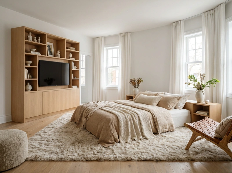 Дизайн интерьера в стиле Хюгге — Спальня от нейросети RoomGPT