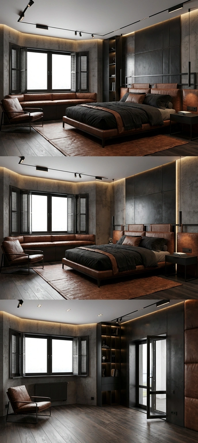 Дизайн интерьера в стиле Блэктэк — Спальня от нейросети RoomGPT