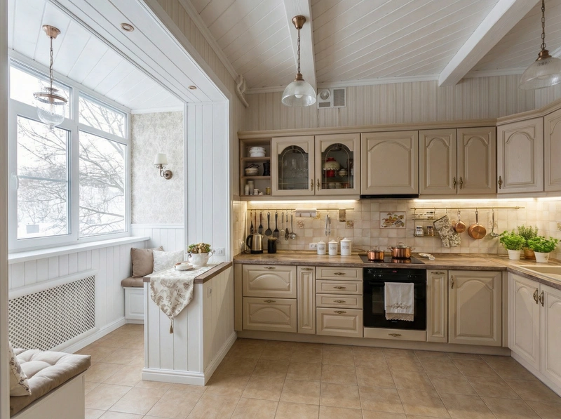 Дизайн интерьера в стиле Классика — Кухня от нейросети RoomGPT