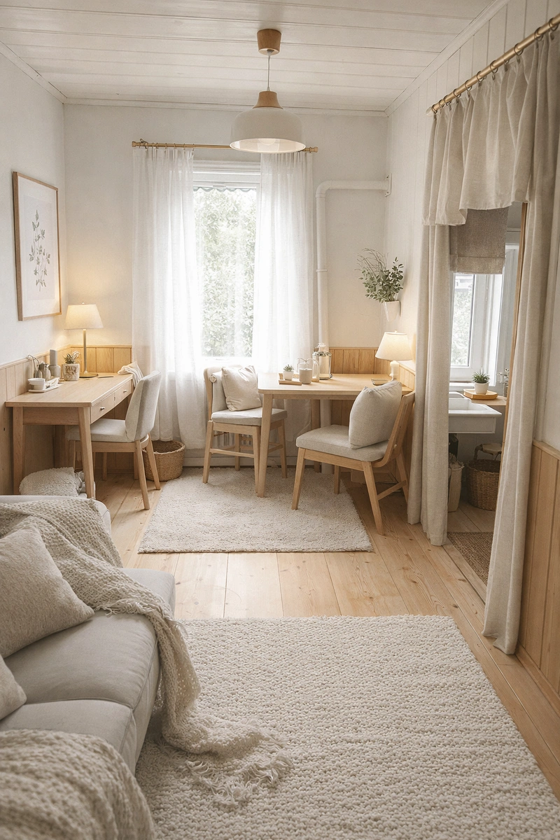 Дизайн интерьера в стиле Хюгге — Гостиная от нейросети RoomGPT