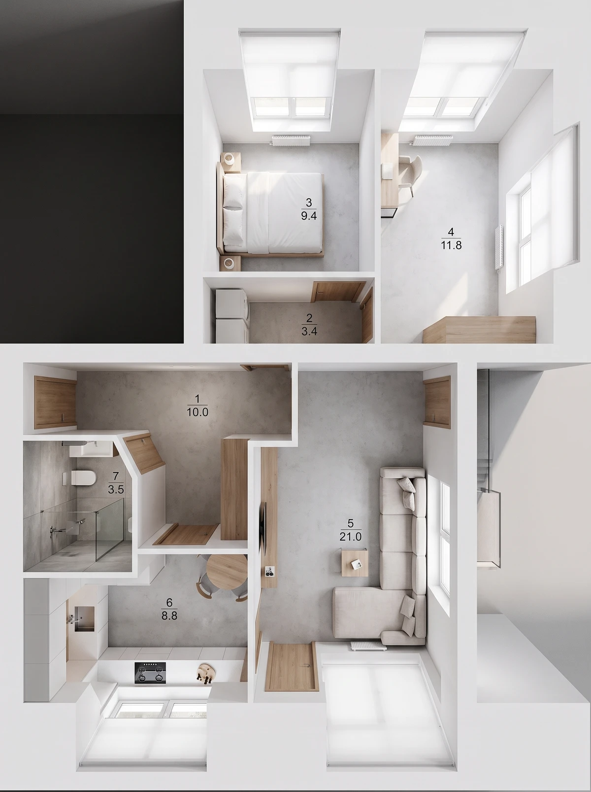 Дизайн гостиной в стиле Минимализм — фото интерьера от нейросети RoomGPT