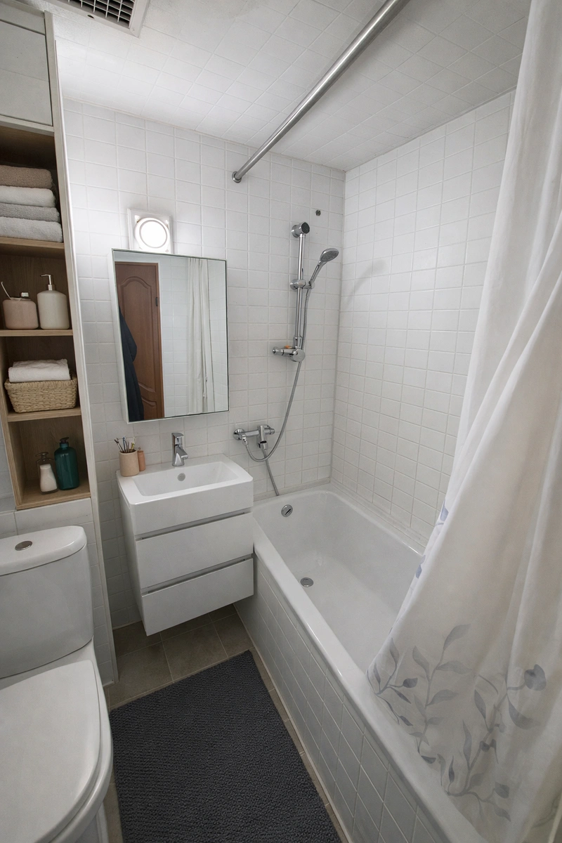 Дизайн ванной в стиле Без стиля — фото интерьера от нейросети RoomGPT