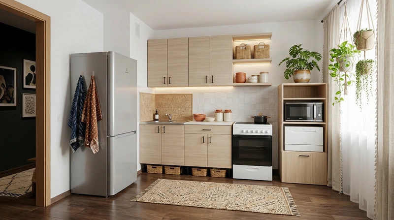 Дизайн кухни в стиле Сканди — фото интерьера от нейросети RoomGPT