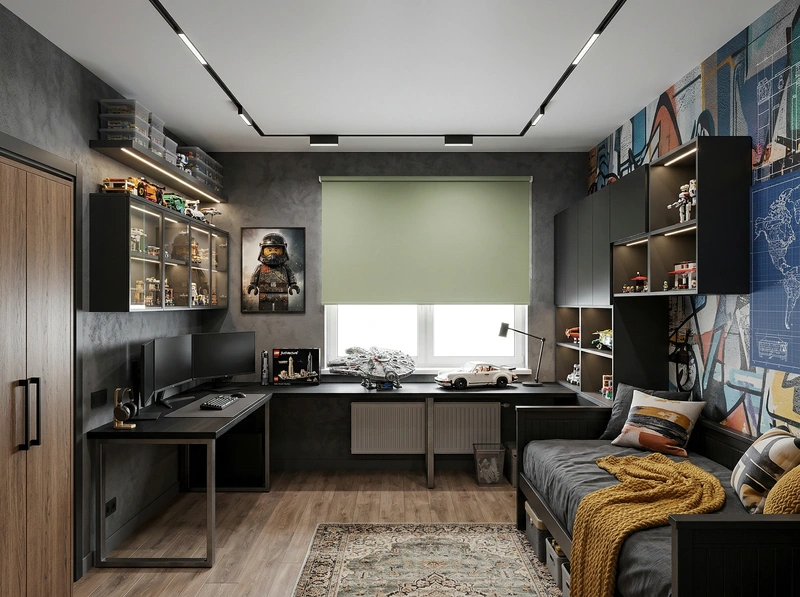 Дизайн интерьера в стиле Эклектика — Детская от нейросети RoomGPT