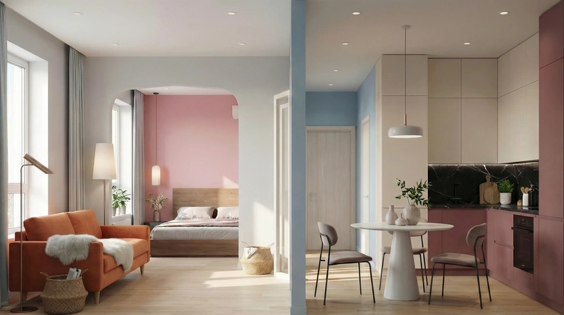 Дизайн интерьера в стиле Сканди — Гостиная от нейросети RoomGPT