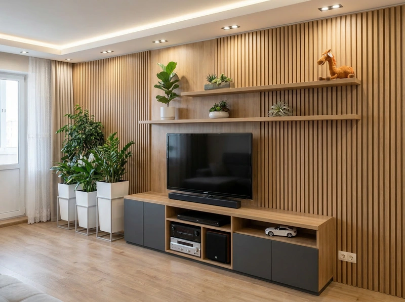 Дизайн интерьера в стиле Минимализм — Гостиная от нейросети RoomGPT