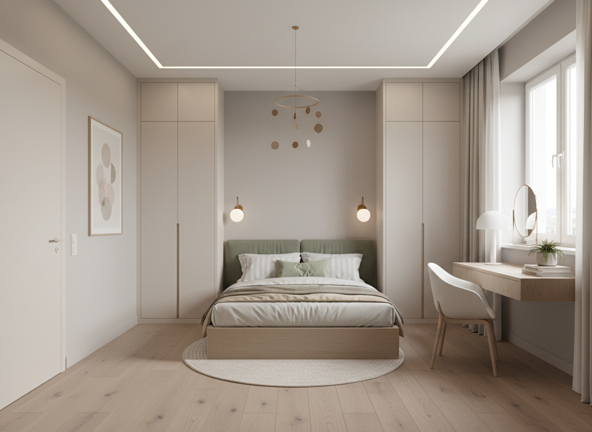 Дизайн детской в стиле Минимализм — фото интерьера от нейросети RoomGPT