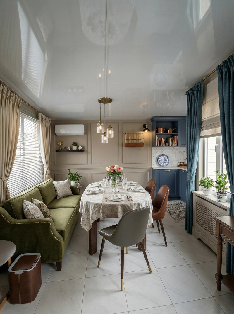 Дизайн кухни в стиле Классика — фото интерьера от нейросети RoomGPT