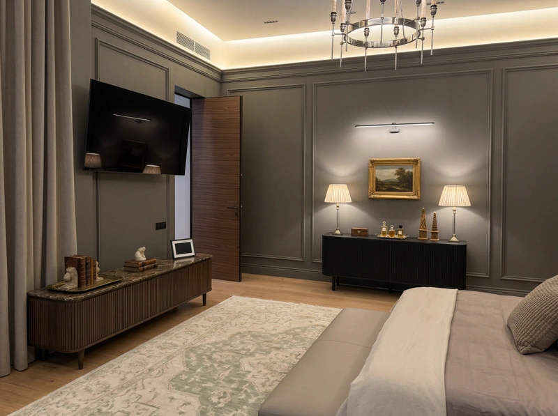 Дизайн гостиной в стиле Классика — фото интерьера от нейросети RoomGPT