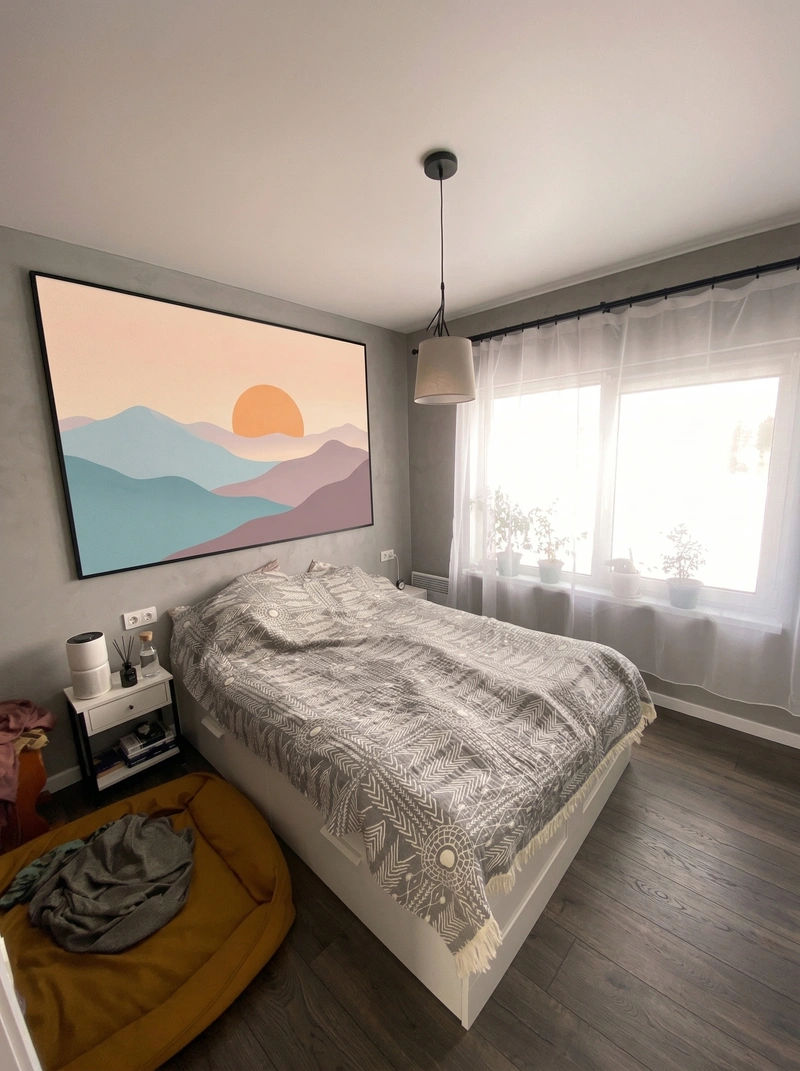 Дизайн гостиной в стиле Контемпорари — фото интерьера от нейросети RoomGPT