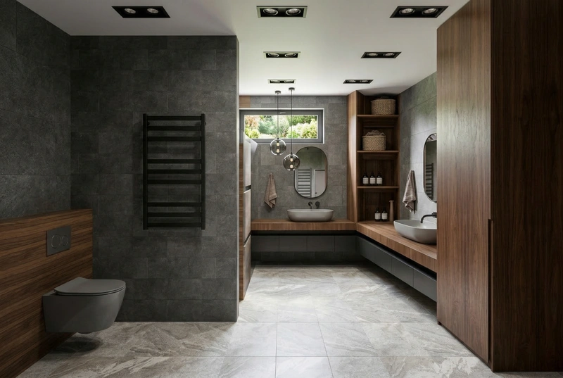 Дизайн ванной в стиле Без стиля — фото интерьера от нейросети RoomGPT