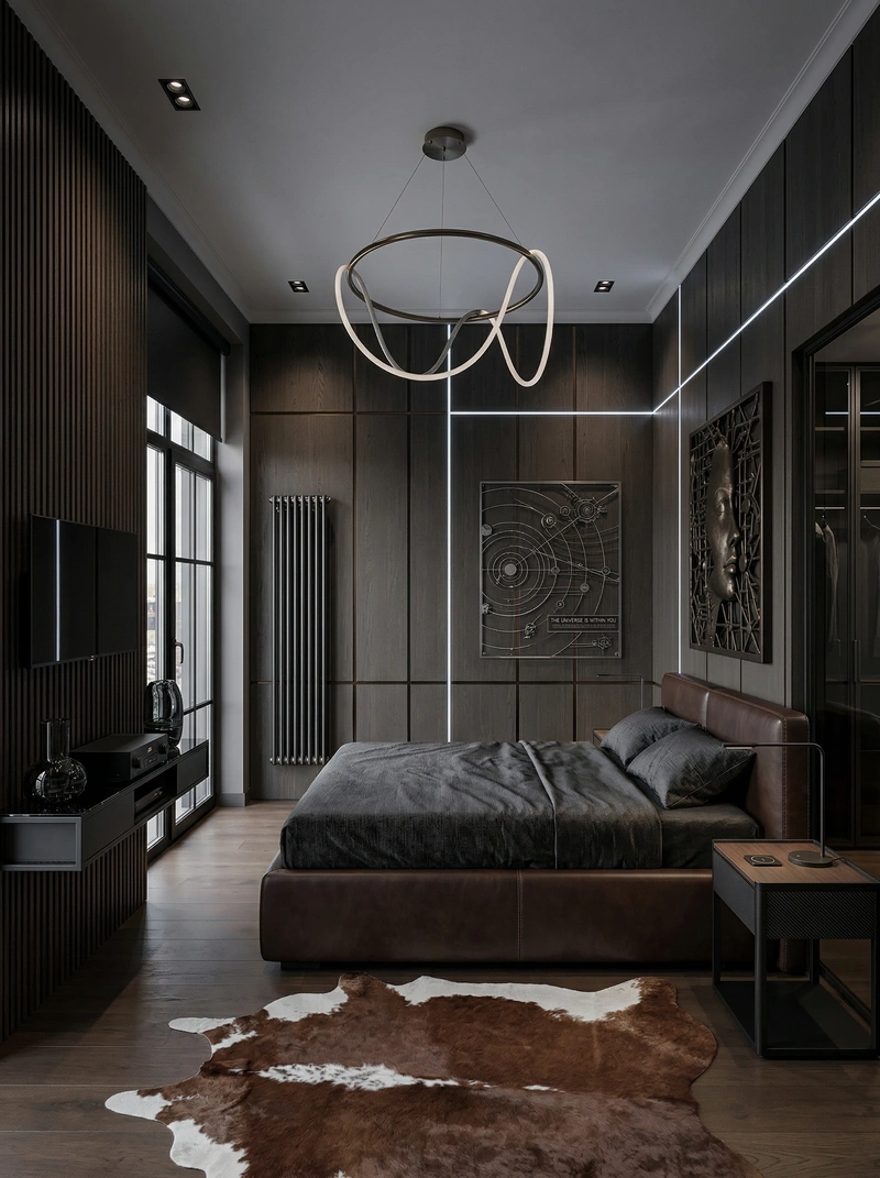 Дизайн интерьера в стиле Блэктэк — Гостиная от нейросети RoomGPT