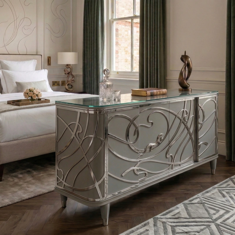 Дизайн спальни в стиле Классика — фото интерьера от нейросети RoomGPT