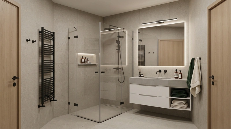 Дизайн ванной в стиле Минимализм — фото интерьера от нейросети RoomGPT