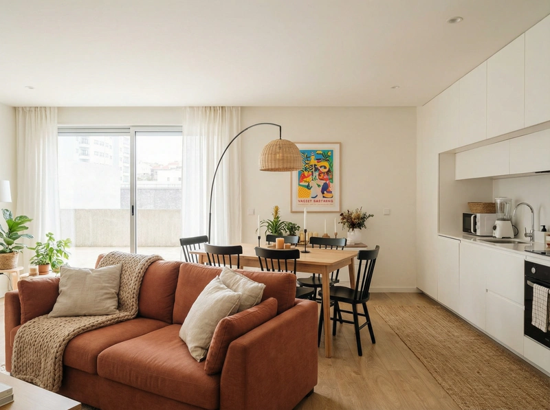 Дизайн интерьера в стиле Хюгге — Гостиная от нейросети RoomGPT